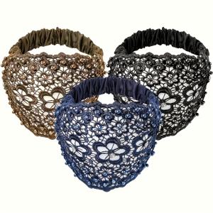 TEMU 3개 세트 여성용 크로셰 플라워 인조 홀 헤어밴드 - 우아한 패션 헤어 액세서리 | 캐주얼 웨어에 이상적, 스타일 감각 추가에 완벽