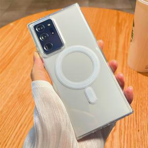 TEMU 폰 케이스: 갤럭시 노트 20 울트라, 노트 20, 노트 10 플러스, S20, S20 FE, S25, S24, S23, S22, S21, S24 FE, S23 FE 호환 럭셔리 무선 충전 자석 케이스 투명 아크릴 커버