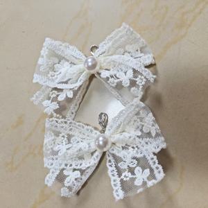 TEMU 2개 세트 우아한 레이스 리본 & 빅 슈 클립 - 하이힐, 스니커즈 장식용 액세서리, 여성 결혼식 선물, 파티, 캐주얼 룩, 웨딩슈즈, 스타일 업그레이드, 섬세한 디자인, 정교한 레이스워크