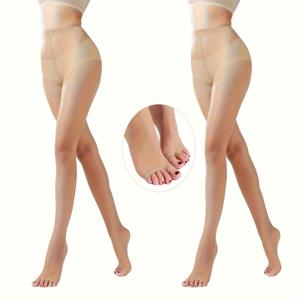 TEMU 2개 세트 우아한 여성용 시스루 타이츠 - 하이웨이스트 가터 바디스타킹, 오픈토 디자인, 얇은 스타일