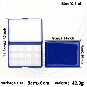 TEMU 12/24 칸 휴대용 플라스틱 페인팅 박스 | 빈 수채화, 유화, 아크릴, 과슈 페인트 팔레트, PE 재질