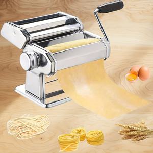TEMU 1개 스테인리스 스틸 분할형 파스타 머신, 2가지 폭 조절 옵션, 수동 국수 만들기, 만두 피단 롤러, 8단계 조절 설정, 가정용 간편 제품