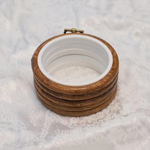 TEMU 미니 수제 나무 고리 5개 - 3.15인치 작은 나무 프레임, 갈색 나무결 표면, 크로스 스티치, 자수, 인형의 집 디오라마 및 미니어처 공예용