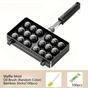 TEMU 상업용 계란 와플 몰드, 가정용 가스 및 전기 계란 와플 베이킹 머신, 쿠키 및 케이크 몰드