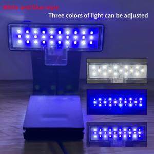 TEMU USB 직사각형 풀 스펙트럼 LED 어항 조명 (3가지 색상 조절 가능, 물고기 및 식물 색상 향상, 배터리 불필요)