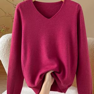 TEMU 여성용 V넥 베이스 레이어 탑 - 핏, 부드러운 스타일, 가을/겨울 레이어링 및 봄 아우터에 적합, 3계절 착용