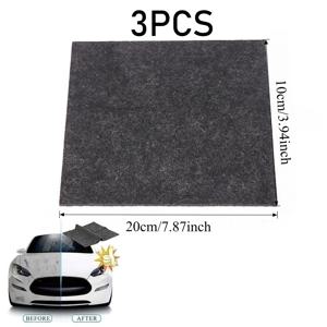 TEMU 3개 세트 자동차 스크래치 복구 천, 나노 기술로 산화 제거 및 도장 광택 복원 - 매직 클리닝 타월!