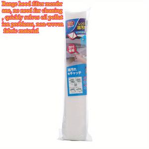 TEMU 393.7인치 레인지 후드 필터 메모리 및 일회용 필터 시트 - 스타일, 고강도 부직포 재질, 간편한 재단 디자인, 기름 유출 능력 향상, 스토브 환기 시스템 호환