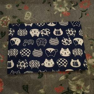 TEMU 수제 일본식 고양이 테마 A5 북커버 - 플래너, 다이어리, 저널용 - 귀여운 새끼고양이 발자국 & 태비 고양이 커버, 수제 북바인딩, 일상용 (레드 & 블루)|북커버