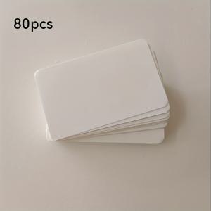 TEMU 80개 무지 크라프트 종이 메시지 카드 (무광 마감), 라이트 브라운 및 화이트 색상, 인사 카드, 초대장, 선물 및 공예품 제작에 적합