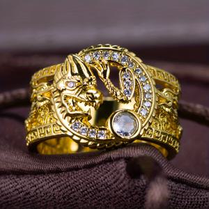 TEMU 중국풍 드래곤 반지, 합성 지르코니아 스톤 장식, 복잡한 조각으로 빈티지 럭셔리와 동양 문화를 융합했습니다. 수집가 및 중국 요소에 관심 있는 사람들에게 완벽합니다.|반지