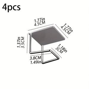 TEMU 2/4개 벽걸이형 무게계 보관 스탠드 | 드릴 불필요, 매끄러운 접착 설치, 내구성 201 스테인리스 스틸, 공간 절약, 욕실 및 홈 짐에 적합, 트렌디하고 튼튼한 디자인, 다용도 랙|욕실선반