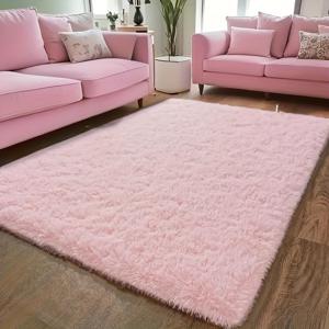 TEMU 침실과 거실용 솔리드 컬러 롱 스트립 러그, 푹신하고 부드러운