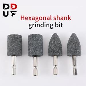 TEMU DDUF 갈색 코런덤 연마 헤드 헥스 샹크 - 금속 연마, 폴리싱 및 디버링용, 전기 드릴 및 다이 그라인더와 호환 가능