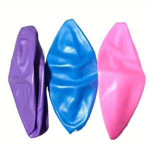 TEMU 요가 볼 3개 세트 (25cm). PVC 재질, 핑크, 보라, 파란색. 공기 주입 스트로우 포함, 내압성 및 보호 기능. 요가 및 운동에 적합.