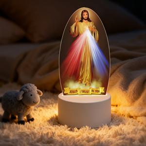 TEMU USB 전원 조절 가능한 따뜻한 빛의 나이트 라이트 & 화이트 베이스 - 기도실, 침실, 책상용 플러그인 침대등 - 생일, 크리스마스, 새해 선물용 USB 전원|데스크테리어