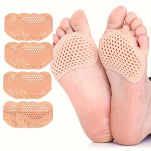 TEMU 실리콘 발패드 8pcs 세트, 편안한 중족골 패드, 실리콘 발 쿠션, 하이힐 발패드, 발 실리콘 깔창, 실리콘 앞발 슬리브, 남녀공용, 100가지 상황에 적합