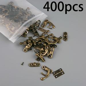 TEMU 400개 브론즈 헤비듀티 혼 자물쇠 세트 (조합식 & 나사식) - 캐비닛, 가구, 문, 서랍, 상자용 장식용 금속 잠금 장치 - 가정, 사무실, 선물용 (보석함, 냉장고)