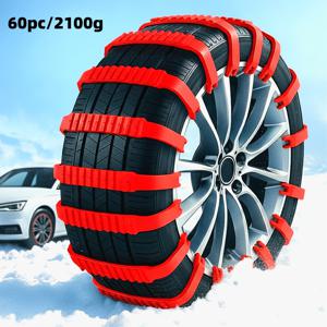 TEMU 20/40/60겨울용 타이어 스노우체인 자동차 미끄럼방지 체인 안티스키드 눈길 빙판 얼음길 대응 강력 트랙션 헤비듀티 쉬운 설치 비상용 SUV 트럭 지프 세단 해치백 호환|타이어
