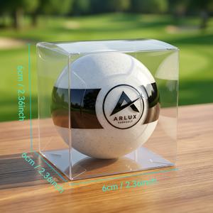 TEMU 60mm 솔리드 파크 골프공 (1개입) - 3중 구조, 서일린 커버, 내구성, 장거리 샷을 위한 파크 골프 애호가에게 적합