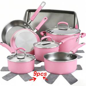 TEMU 9개 논스틱 냄비 매트 세트, 생일 선물로 완벽, 내열성, 주방, 레스토랑 및 가정용으로 이상적