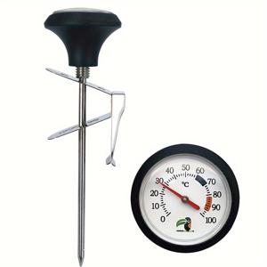 TEMU KT THERMO 실리콘 커버 & 클립이 있는 즉시 판독 식품 온도계 - 스테인리스 스틸, 우유 거품, 커피, 차, 물에 완벽 - 주방 필수품