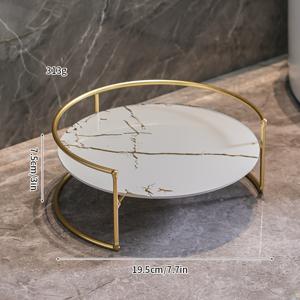 TEMU 1개 화장품 디스플레이 스탠드, 반원형 개방 디자인, 금속 베이스, UV 플라스틱 바닥판 [깨지기 어렵다], 화장품, 제품, 향수, 립스틱, 칫솔을 담을 수 있음