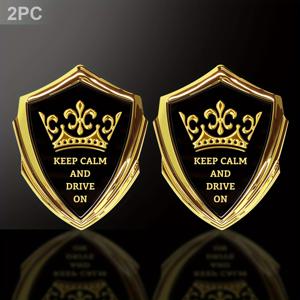 TEMU 2pcs 금속 자동차 스티커, 