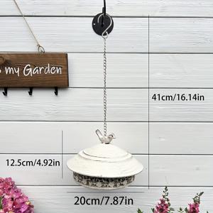 TEMU 뚜껑이 있는 주철 모기코일 홀더 - 야외 캠핑 & 정원용 향로 걸이형 인센스 버너, 방수 안전 디자인, 전기 불필요, 모기 및 곤충 퇴치용, 장식적인 향로 버너, 내구성 있는 향로