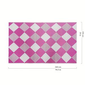 TEMU 1pc 역전 가능한 야외 매트 - 양면, 접이식 디자인 RV, 캠핑, 뒷마당 및 피크닉, 쉽게 청소, 경량 폴리프로필렌, 봄과 여름 사용, 기계 세탁 가능, 캠핑 매트