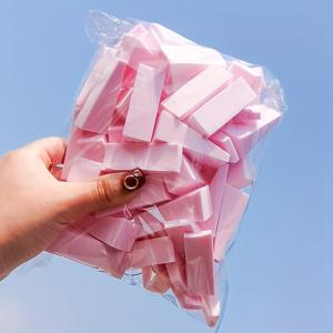 TEMU 60개입 웨지 모양 메이크업 스펀지, 파운데이션, 블러셔, 아이섀도우 적용에 적합. 정밀한 컨트롤을 위한 선명한 가장자리. 매끄럽고 쉬운 적용을 위한 네일 친화적인 쿠션 메이크업 스펀지