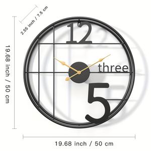TEMU 이 현대적인 유럽 스타일의 이중 레이어 벽시계는 조용하고 트렌디하며, 현관, 거실 및 침실에 완벽하게 어울립니다.|벽시계|벽시계
