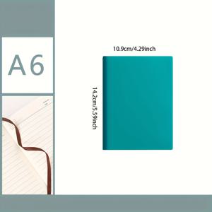 TEMU 고품질 양가죽 질감 노트북 - 부드러운 커버, 두꺼운 종이, 방수 기능, 업무 회의 및 대학 규칙 일기용 - A6, A5, B5, A4 사이즈로 구매 가능|A4용지