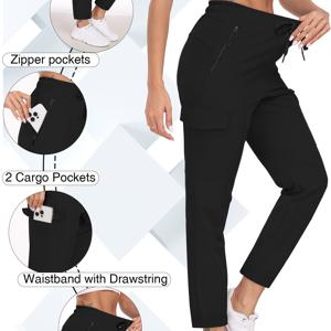 TEMU 여성용 스타일리시 퀵 드라이 경량 조거 팬츠, 다용도 포켓으로 아웃도어 레저에 적합