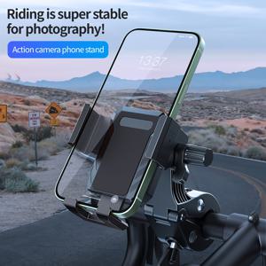 TEMU 스마트폰 호환 14-50mm 자전거//스쿠터 핸들바 폰 홀더 - 퀵 릴리스 360° 회전 가능 카메라 마운트, 액션 카메라, 야외 사이클링, 블로깅에 적합