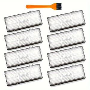 TEMU 9개 세트, Roborock S7 S7+ S7Max Ultra S8 Pro Ultra S8+ S8 S7 S7MaxV S7MaxV Plus T7S T7 Plus T7S Plus 로봇 진공 청소기 필터 교체용, 하드 바닥용 세척 가능한 필터, 8개 필터