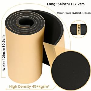 TEMU 1롤 고밀도 자가 접착 방음 음향 폐쇄형 셀 폼, 0.25