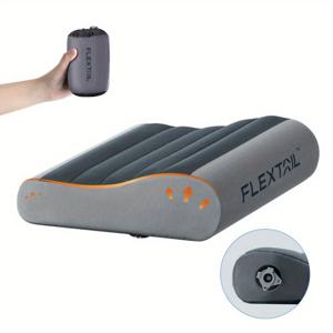 TEMU 플렉스타일 제로 베개 야외 캠핑용 팽창식 베개 - 점심 시간 수면용, 휴대용 여행용 베개와 공기 펌프, 초경량 에어 쿠션, 작은 사각 플록드 패브릭 에어 베개로 쉬운 보관 가능, 캠핑, 홈 오피스 수면, 휴가 여행, 하이킹, 목과 허리 지지대에 적합한 캠핑 베개, 캠핑, 플렉스타일, 여행용 베개, 비행기 여행 액세서리, 목베개