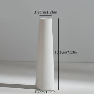 TEMU 1개 우아한 청자 세라믹 화병 - 소형 원형 화병, 모던한 원통형 꽃병, 침대 옆 테이블 센터피스, 책/식물, 드라이 플라워 장식용