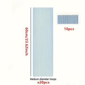 TEMU 20개 유리 섬유 막대 (10개 커넥터 피팅 포함) - 녹 방지 지지 프레임, 식물 통, 높이된 화단 등에 적합 - 식물 재배, 그늘막, 토양 보호에 완벽. 23.62인치, 유연, 햇빛 저항, 서리 방지