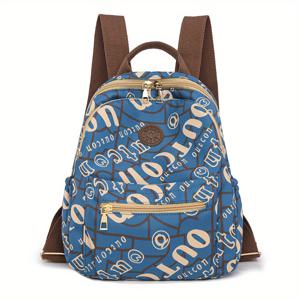 TEMU 여행용 경량 대용량 백팩 - 지퍼 수납공간이 있는 나일론 북백, 넉넉한 데이팩, 스타일리시 캐주얼 백팩