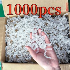 TEMU 1000개 다용도 재사용 가능한 덩굴 클립, 오이·토마토·콩·고추 등 다양한 채소에 적합, 식물 손상 없이 쉽게 고정 가능, 내구성 강하고 경제적