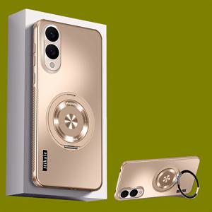 TEMU 삼성 갤럭시 S25 엣지 호환, 360° 회전형 디컴프레션 브라켓, HD 렌즈 보호필름, 충격흡수 & 내구성 있는 풀에지드 액세스리