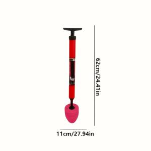 TEMU FLIXBLANY 헤비듀티 화장실 배수구 청소 도구 - 인체공학적 그립, 빨간 고무 손잡이 & 흰색 플라스틱 헤드 - 전문가 및 가정용 배관 청소기 - 머리카락, 비누 찌꺼기 제거용 효율적인 드레인 스네이크 - 욕실 배수구 유지보수, 편안한 사용감, 견고한 구조, 싱크대 막힘 해제, 컴팩트 디자인, 고품질 소재, DIY 애호가를 위한 제품