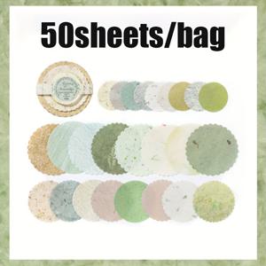 TEMU 1팩 (총 50매) 엠보싱 원형 재질 종이, 종이 원형 조각 시리즈, 여러 시나리오에 적합한 찢을 수 있는 재질 종이, 얇은 액세서리 장식, 정크 저널 앨범 다이어리 장식, 수제