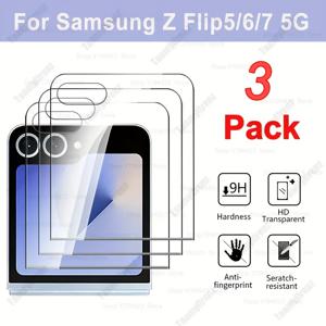 TEMU 갤럭시 Z Flip7, Flip6, Flip5용 강화 유리 액정 보호 필름 3매입, Z Flip 5, 6, 7 호환, 내구성 좋은 보호, 세련된 디자인, 고품질 필름, 보호 필름, 스마트폰 사용자, 갤럭시 보호필름, 휴대폰 필름, 휴대폰 보호, 매직존 강화유리필름, 액정필름 강화유리, 강화필름