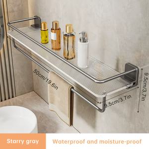 TEMU 1개 MUSURJOY 무드릴 벽걸이 샤워 선반 - 헤비듀티 공간절약형 욕실 선반, 접착/나사 설치 가능, 샤워실 & 화장실 벽/타일용, 플라스틱 선반 유닛, 거울 (금속 부품 없음)|화장실선반