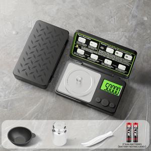 TEMU 100g/0.001g 디지털 밀리그램 저울, 휴대용 미니 저울 디스플레이, ABS 소재 분말, 의약품용, 고정밀 실험실 저울, 리로딩용, 전문 미니 보석 저울, 금, 분말, 의약품 및 교정용, 교정 추와 핀셋 포함 (배터리 미포함)