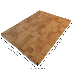 TEMU 1개 대형 고무나무 도마, 천연 고품질 고무나무로 제작, 가정용 주방, 레스토랑, 호텔 등에 적합. 대용량으로 고기, 해산물 등 식품 가공에 적합. 해산물 썰기, 고기 가공, 클래식 디자인, 튼튼한 도마, 내구성 있는 나무, 견고한 구조, 부처블록, 식품 준비 표면, 호텔 주방, 요리 애호가용