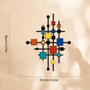 TEMU 생동감 넘치는 비정형 금속 벽 장식, 추상 철제 조각 수제 데코 – 현대식 실내외 홈 파티용 (할로윈, 크리스마스, 추수감사절). 대형 규모의 외부 패널 메탈릭 디자인, 우아한 현대 공예로 만든 독특한 휴일 선물
